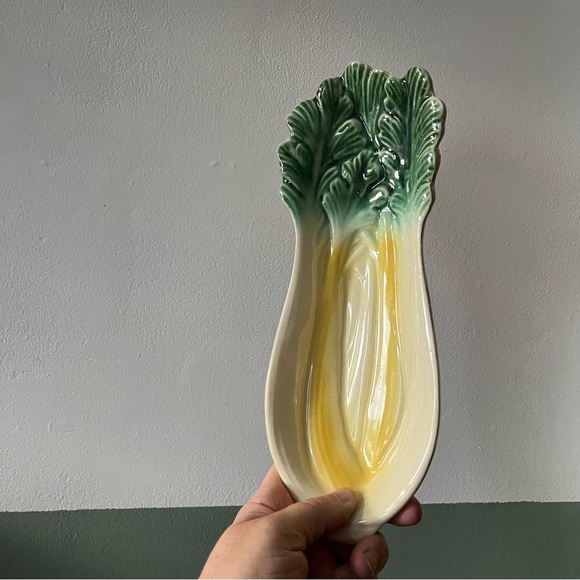 Cardinal Usa Ceramic Celery Shaped Serving Dish or Spoon Rest - Picture 3 of 6